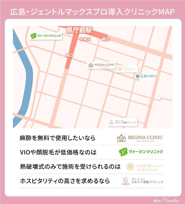 広島のジェントルマックスプロ導入院のマップ